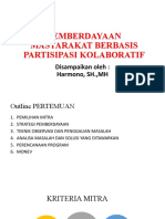 Pemberdayaan Masyarakat Berbasis Partisipasi Kolaboratif