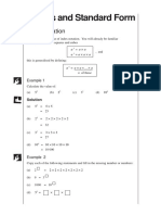 Standard Form, Indices Y9