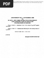 Amendment No. 1 November 2008 T0 Is 12070: 1987 Code of Practice For Design and Construction of Shallow Foundations On Rocks