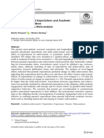 Parental Educational Expectations and Academic Achievement in Children and Adolescents-A Meta-Analysis