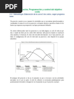 4.3 Planificación Programación y Control Del Objetivo Costo