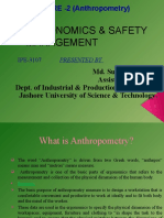 Ergonomics & Safety Management: LECTURE - 2 (Anthropometry)