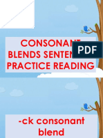 Consonant Blends Sentences