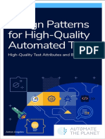 Design Patterns For High-Quality Automated Tests High-Quality Test - Attributes and Best Practices