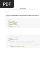 Python: Lab 4 Conditionals