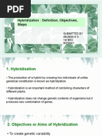 Hybridization: Definition, Objectives, Steps: Submitted by Anjana K S 1st MSC Botany