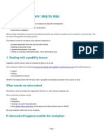 Disciplinary Procedure: Step by Step: 1. Dealing With Capability Issues