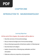 Chapter 1 - Introduction To Immunohematology