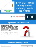 Fdocuments - in Sap MM What Is Unplanned Delivery Cost in Sap MM