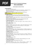 International Business (Ine2028E) Final Assignment