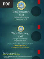 Wollo University, Kiot: College of Informatics Department of IS