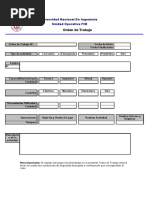 Orden de Trabajo: Universidad Nacional de Ingeniería Unidad Operativa FIM