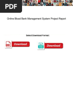 Online Blood Bank Management System Project Report