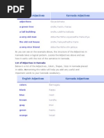 Kannada Adjectives