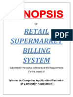 44 - Retail Supermarket Billing System-Synopsis