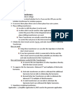 Transformer Modelling:-1.) Application of Transformers