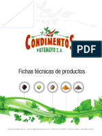 Fichas Técnicas de Productos