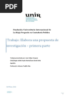 Trabajo. Elabora Una Propuesta de Investigación - Primera Parte