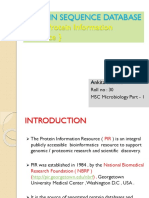 Protein Sequence Database Ankita Sharma