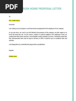 Work From Home Proposal Letter Template