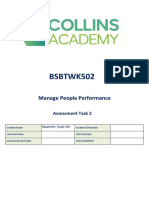 BSBTWK502: Manage People Performance