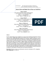 Effects of Oil Price Interest Rate and Dollar Price of Euro On Gold Price