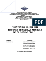 Análisis de La Sentencia 10-1295 Recurso de Nulidad Artículo 845