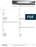 B1+ Review Test 2 Answer Key Standard