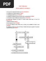 Crucigrama de Reglamento Interno - Resuelto Elliot