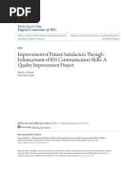 Improvement of Patient Satisfaction Through Enhancement of RN Communication Skills: A Quality Improvement Project