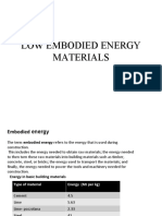 Low Embodied Energy Materials