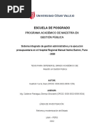 Ok 13 TESIS MAESTRIA SISTEMA INTEGRADO GESTION ADM Y EJEC PTTAL EN HOSP PUNO 2020, LIMA 2022