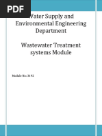 Waste Water Treatment