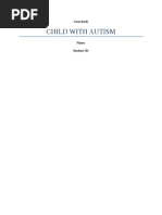 Child With Autism: Case Study