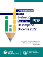 Guía Orientadora Evaluación Anual de Desempeño Docentes 2022