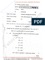 Database Management System Question Paper 2018