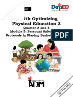 Health Optimizing Physical Education 2: Quarter 3 and 4 Module 5: Personal Safety Protocols in Playing Basketball