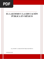 El Laicismo y La Educacion Publica en Mexico