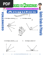 Actividades de Angulos para Quinto de Primaria