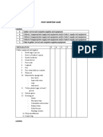 Post Mortem Care: Preparation 5 4 3 2 1 Remarks