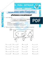 Ficha Relaciones Entre Conjuntos para Cuarto de Primaria