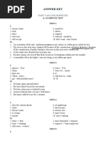 Answer Key: A: 15-Minute Test Test 1 I