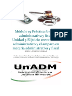 Módulo 19 Práctica Forense Administrativa y Fiscal Unidad 3 El Juicio Contencioso Administrativo y El Amparo en Materia Administrativa y Fiscal