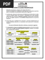 5° Comunicado-Retorno A Clases 2022