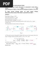 Solved Problems On Semiconductor Diode