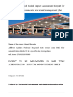 Environmental and Social Impact Assessment Report For Fuel Station Environmental and Social Management Plan