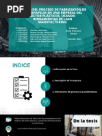 Mejora Del Proceso de Fabricación de Portapapeles en Una Empresa Del Sector Plásticos, Usando Herramientas de Lean Manufacturing