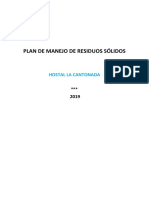 Plan de Manejo de Residuos Sólidos Hostal Cantonada