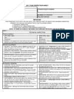 2011 Fsae Inspection Sheet: Car Number: School: Transponder Number