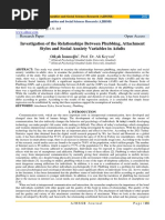 Investigation of The Relationships Between Phubbing, Attachment Styles and Social Anxiety Variables in Adults